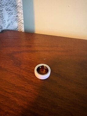 Oura petal pink and Silver Smart Ring Band